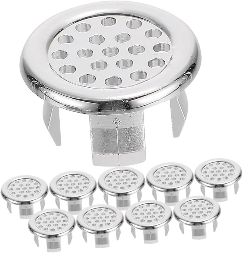Artibetter 10 Pack Washing Basin Overflow Drain Cover Rings Bathroom Sink Hole Accessories - Image 1